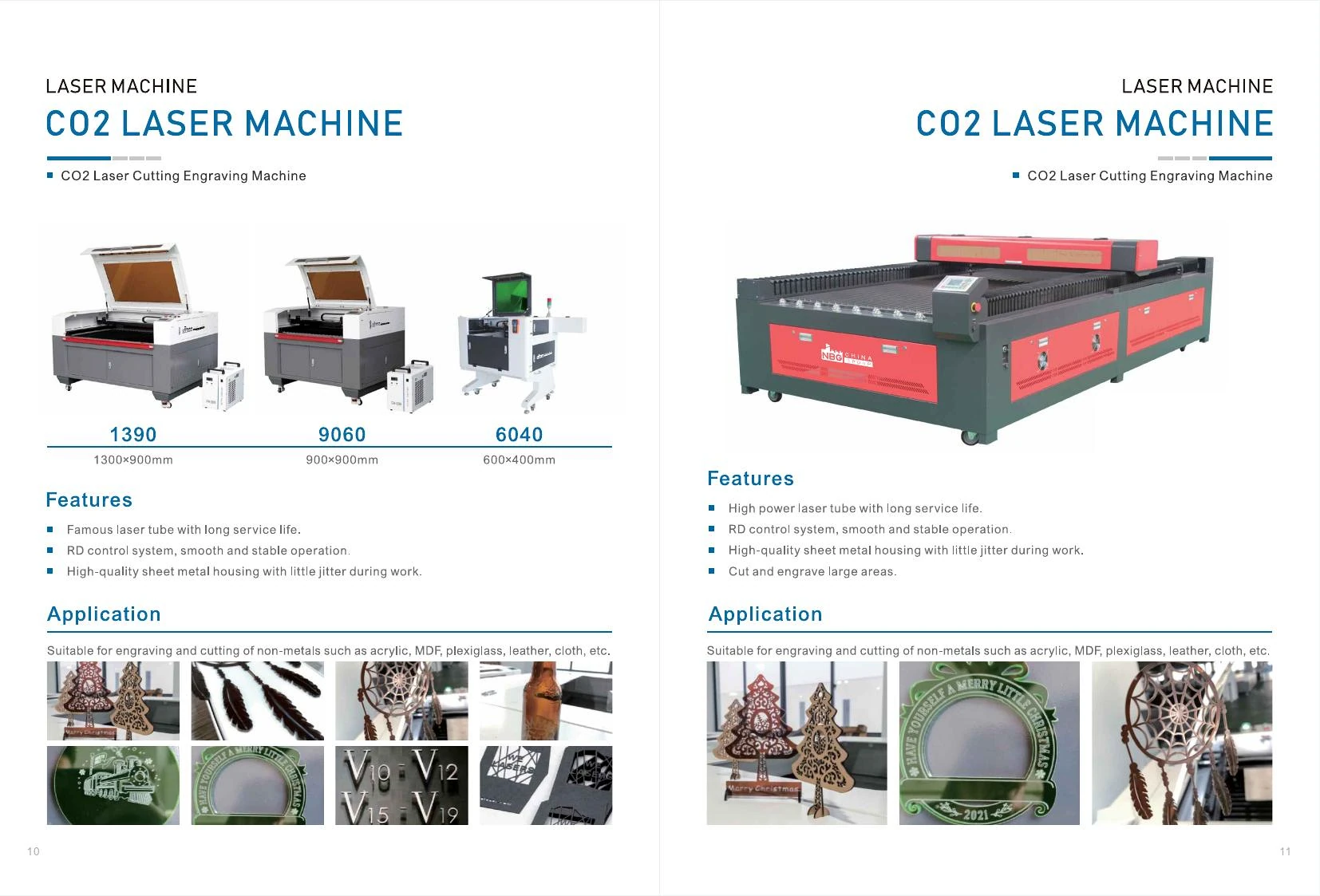 CO₂ Laser Cutting & Engraving Machine catalog reference