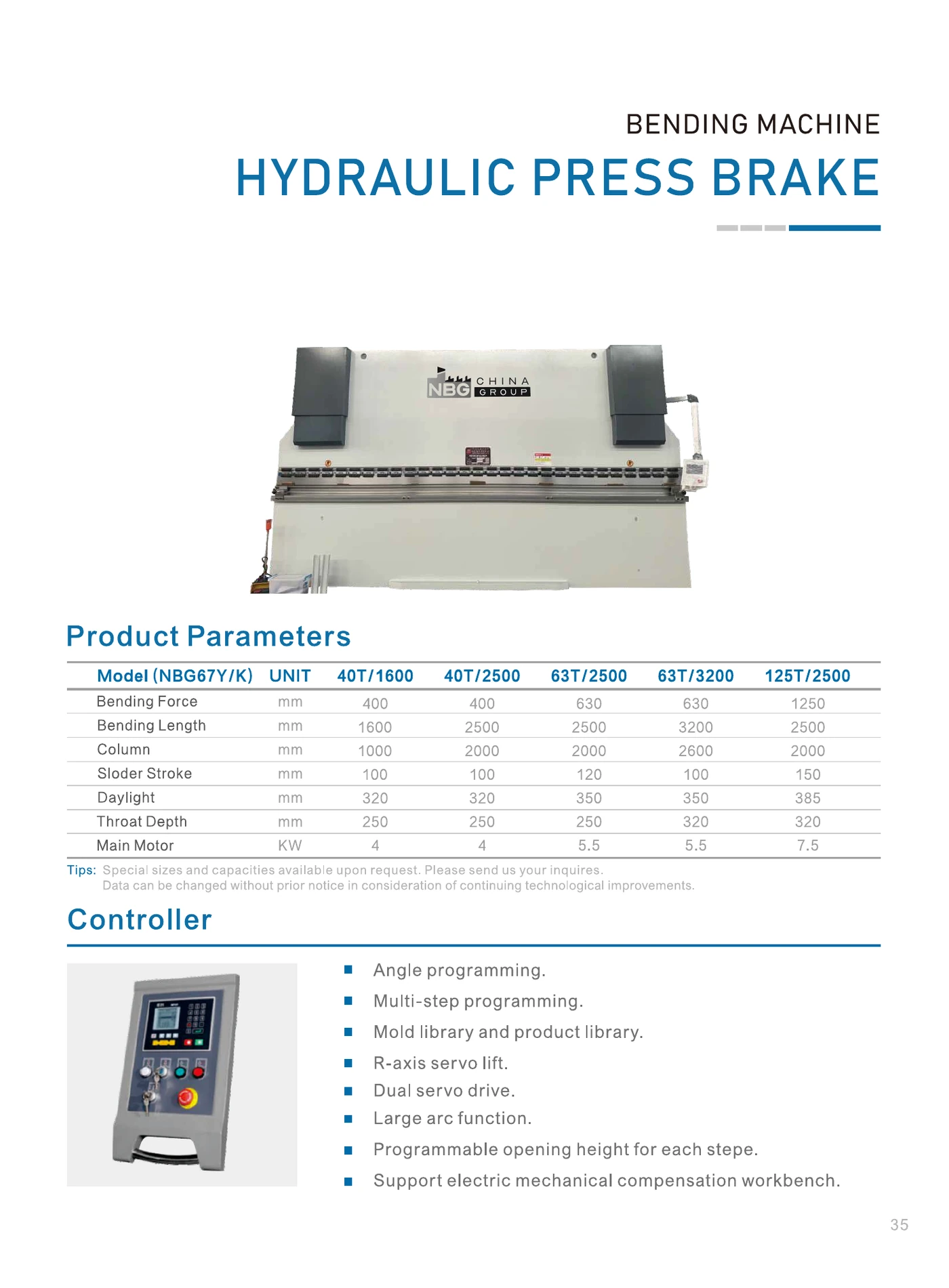 Hydraulic Press Brake catalog reference