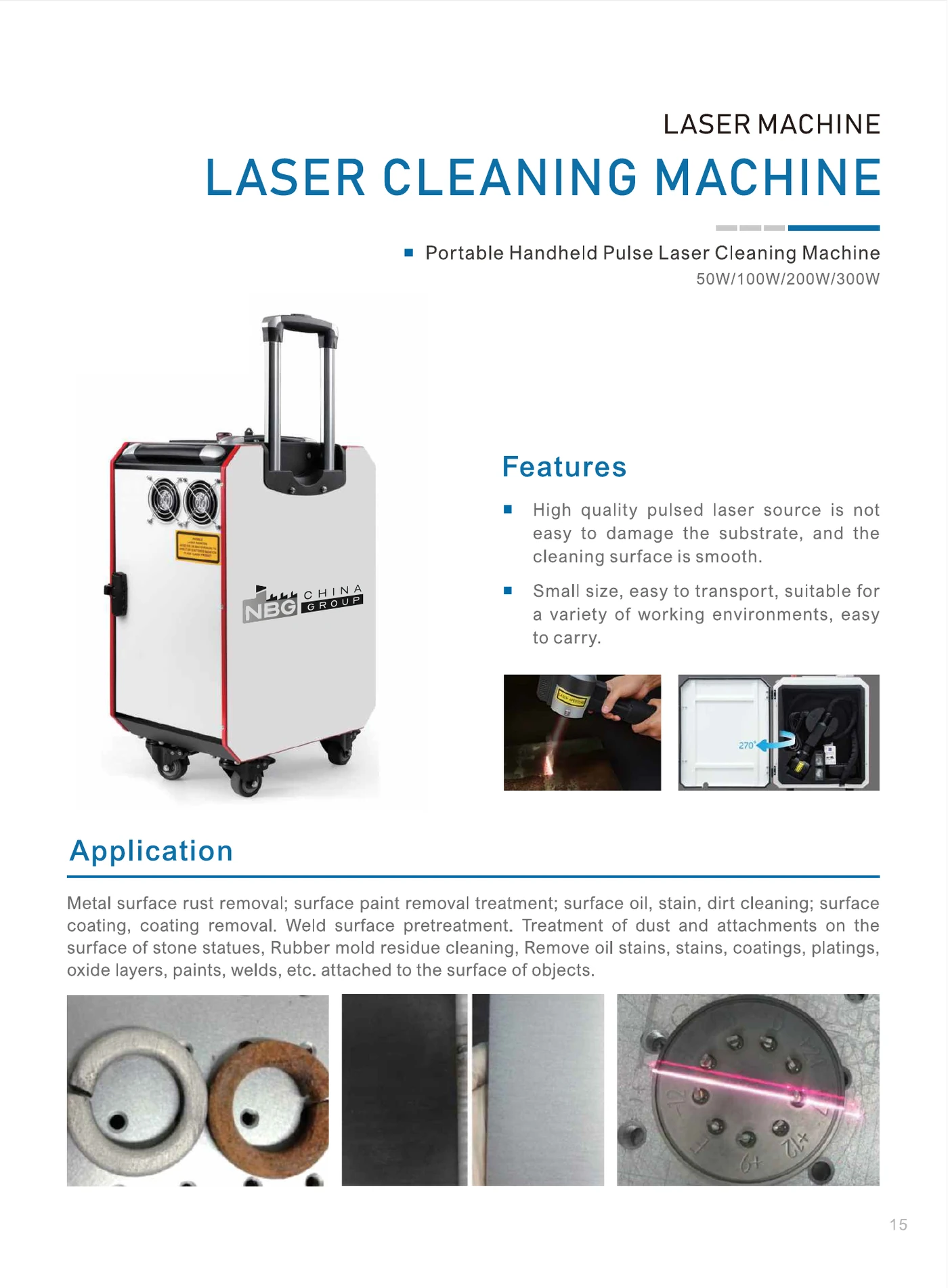 Portable Handheld Pulse Laser Cleaning Machine catalog reference