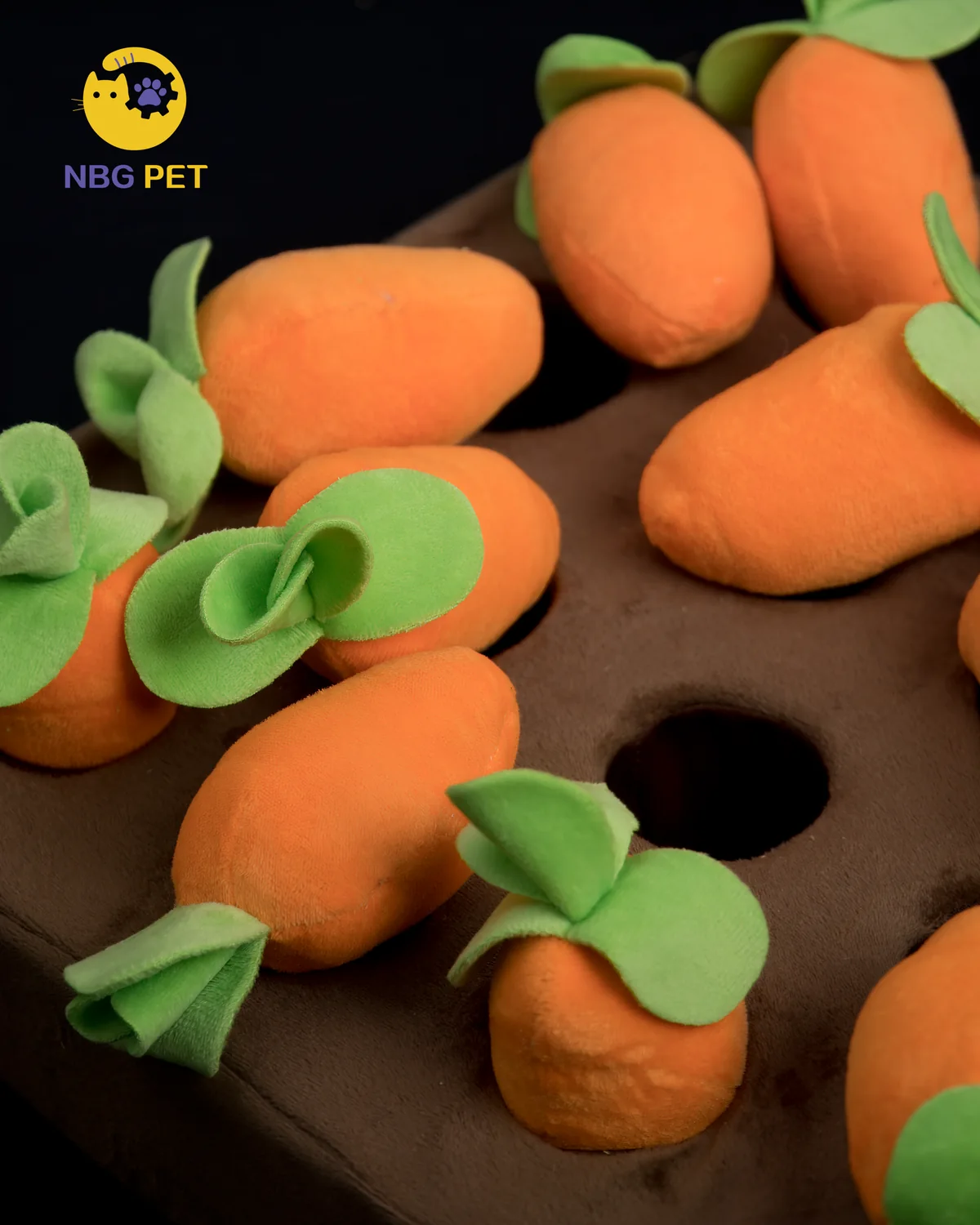 Close product detail of removable carrot toys